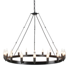 Camino 18 Light Iron Chandelier